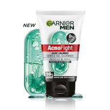 GARNIER MENS ACNO FIGHT ACNE CALMING GENTLE CLEANSER 50GM