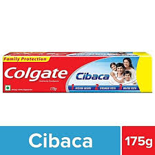 COLGATE CIBACA TOOTHPASTE 175GM+1PC FREE TOOTHBRUSH
