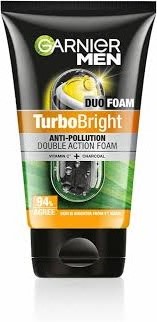 GARNIER MENS TURBO BRIGHT ANTI POLLUTION FACEWASH 50GM