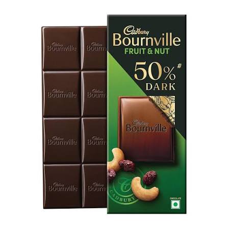 CADBURY BOURNVILLE  FRUIT&NUT50% DARK