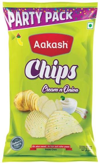 AAKASH CHIPS CREAM N ONION  100gm